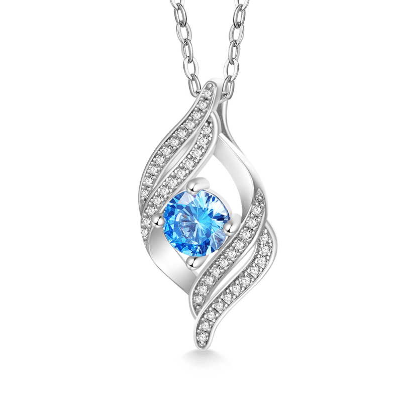 Birthstone Curved Necklace