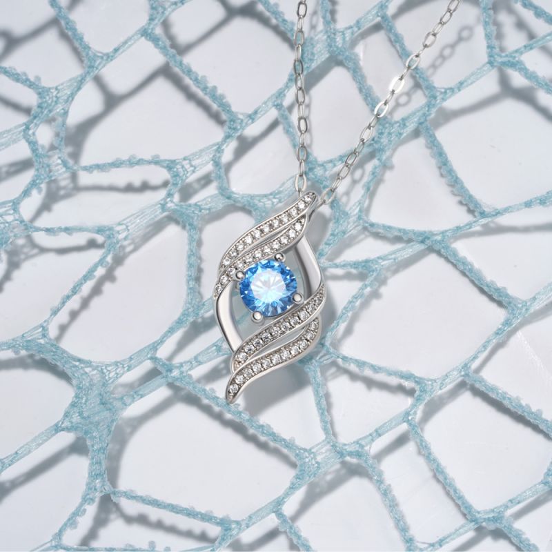 Birthstone Curved Necklace