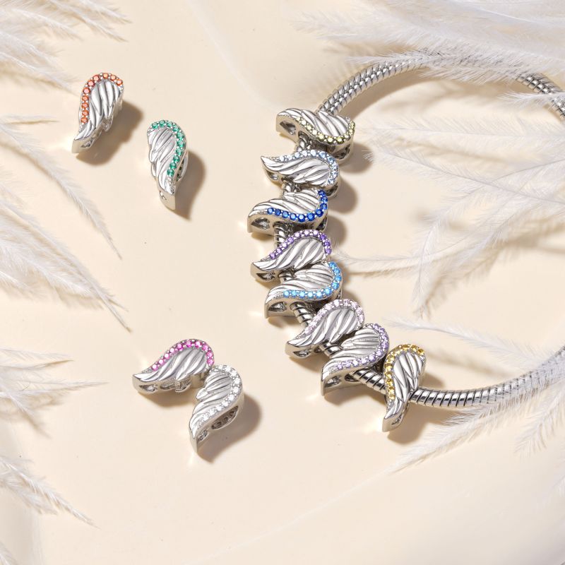 Angel Wings Personalized Charm