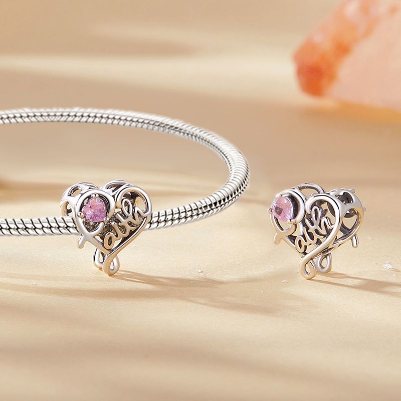 Heart Faith Charm