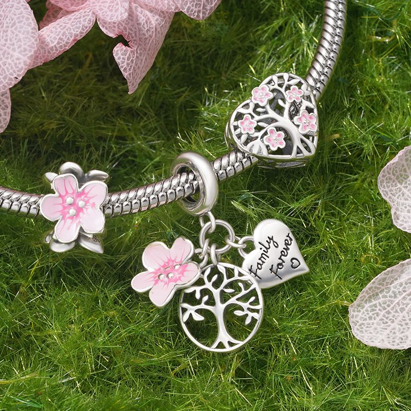 Tree of Life Heart Charm