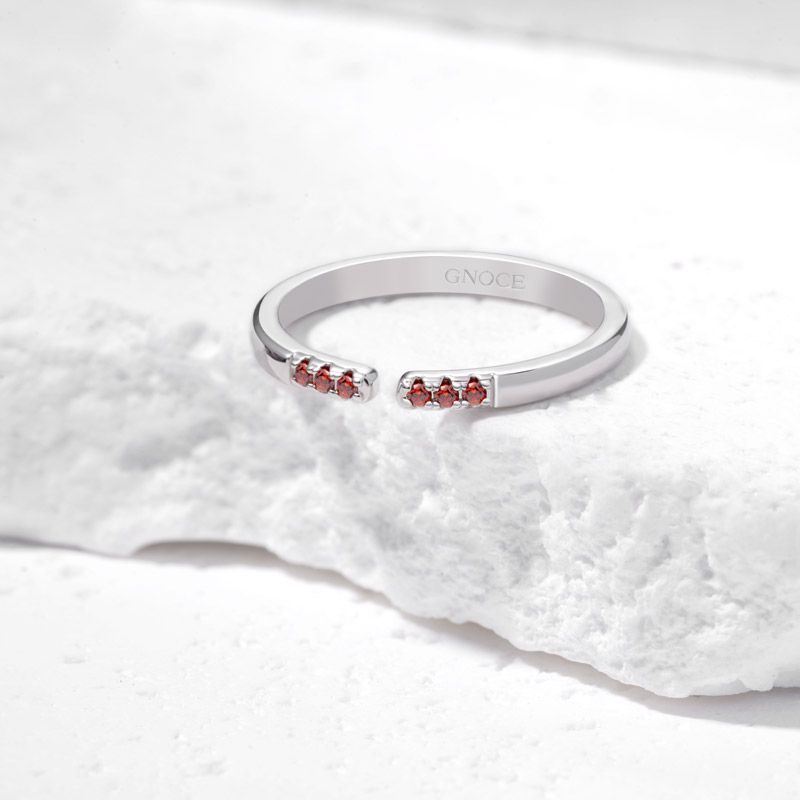 Birthstone Adjustable Ring