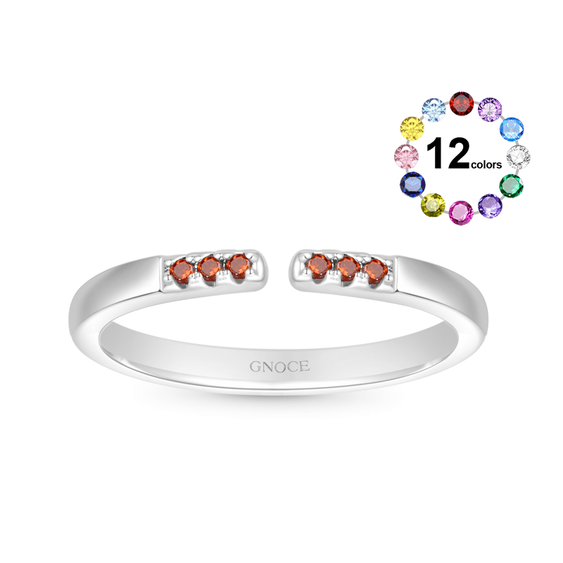 Birthstone Adjustable Ring
