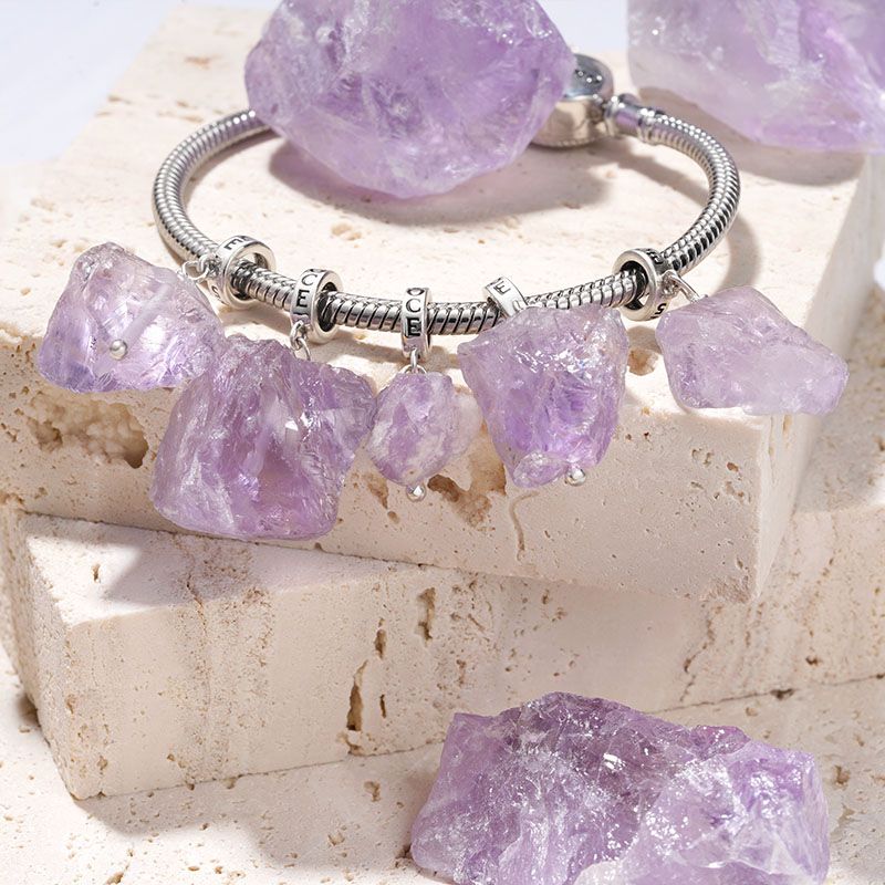 Amethyst Raw Stone Pendant