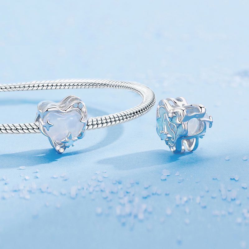 Sparkling Love Heart Charm