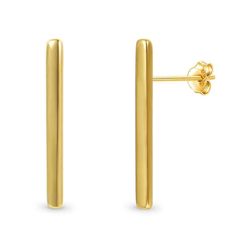Long Bar Stud Earrings