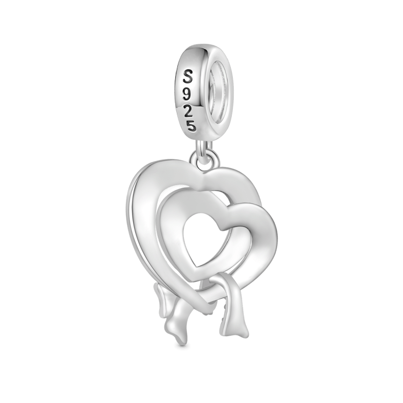 Engravable Double Heart Pendant