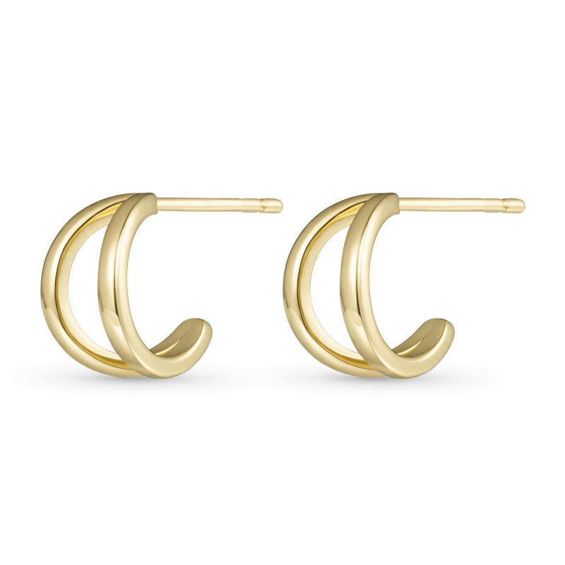 Gold Double Hoop Earrings