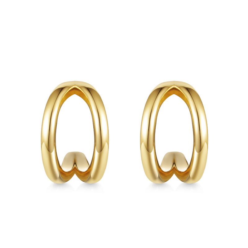 Gold Double Hoop Earrings