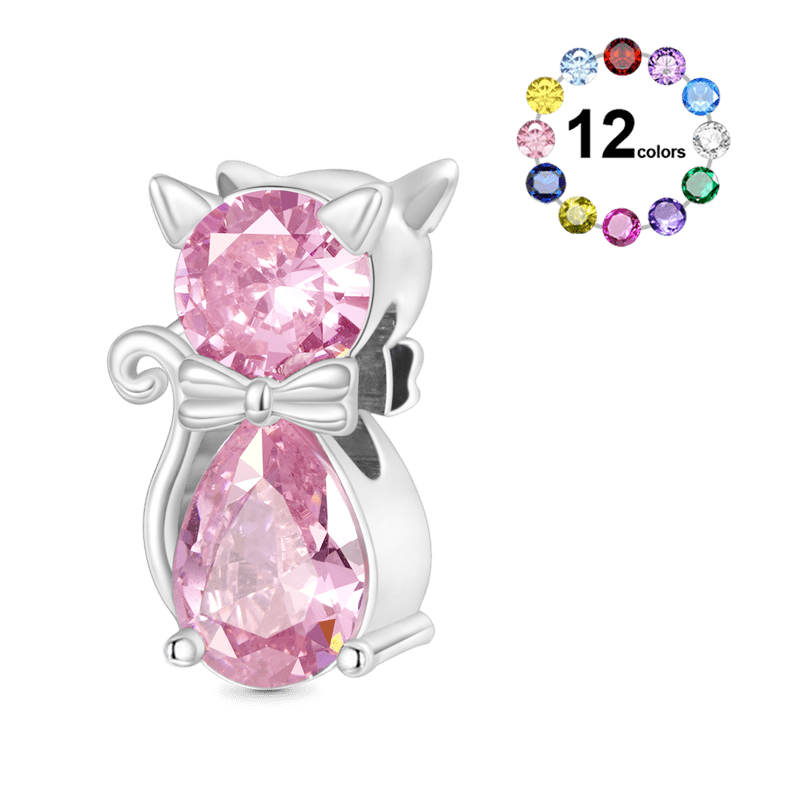 Cat Birthstone Charm