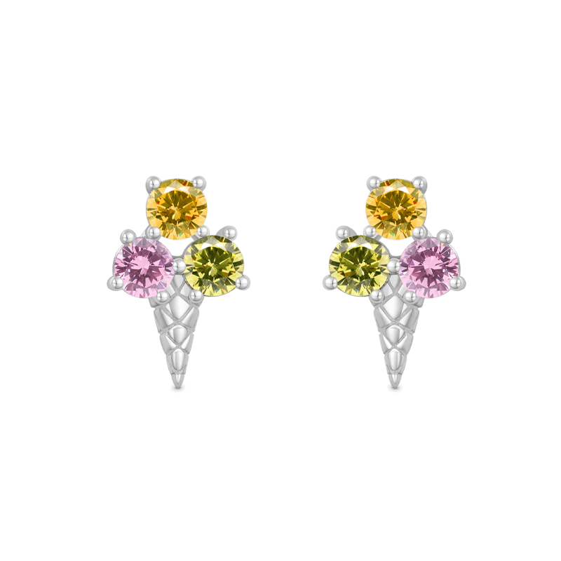 Ice Cream Cone Stud Earrings
