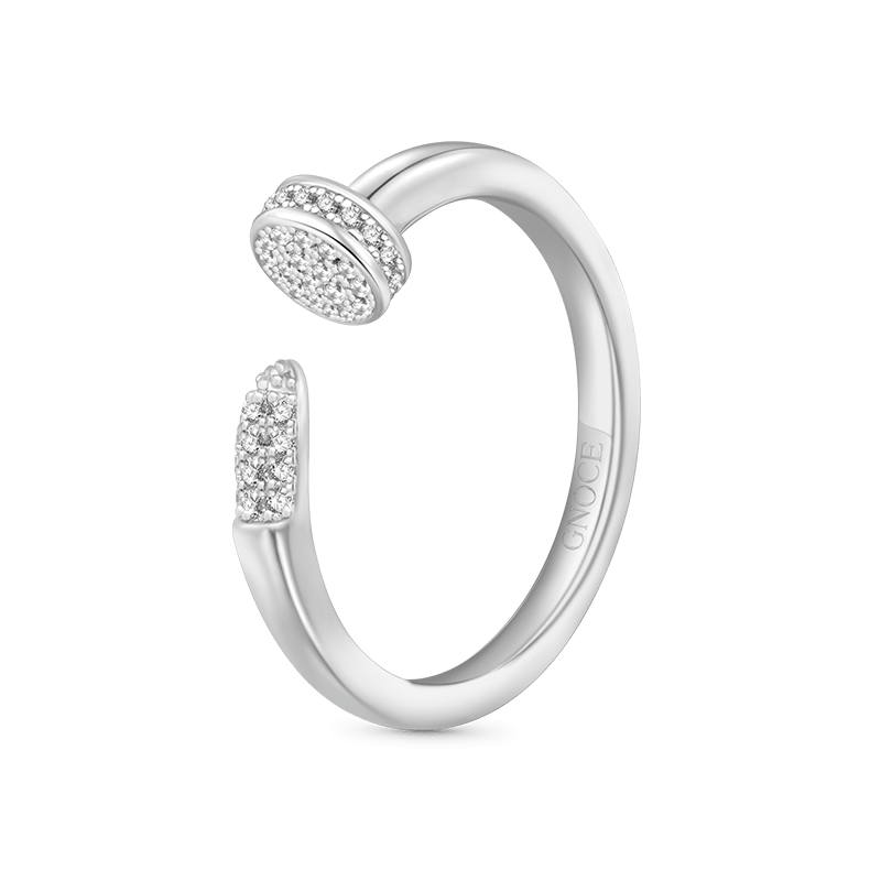 Diamond Nail Cuff Ring