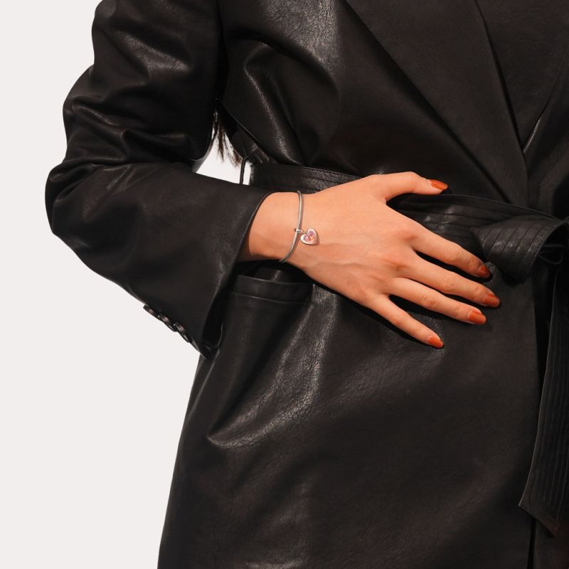 Pink Heart Girl Power Pendant