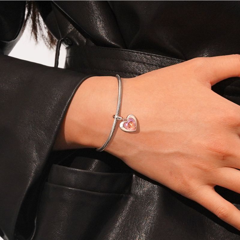 Pink Heart Girl Power Pendant