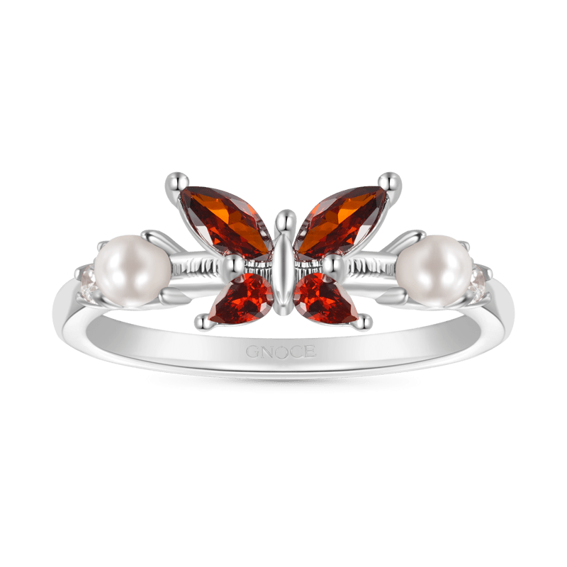 Butterfly Pearl Promise Ring