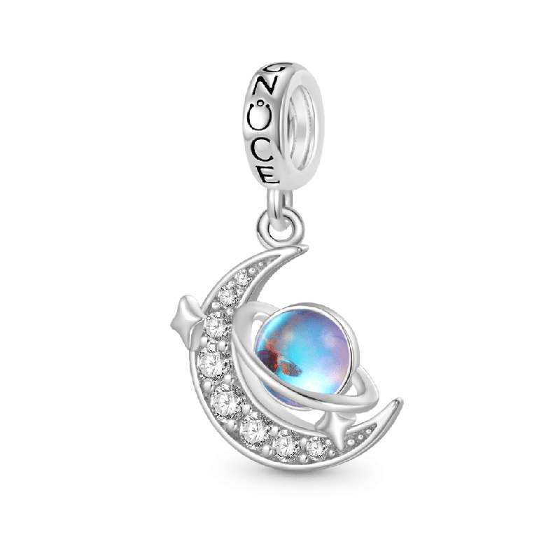 Galaxy Crescent Moon Pendant