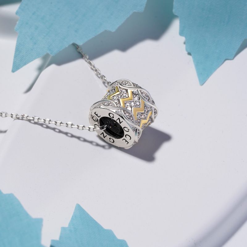 Infinity Wave Pendant Necklace