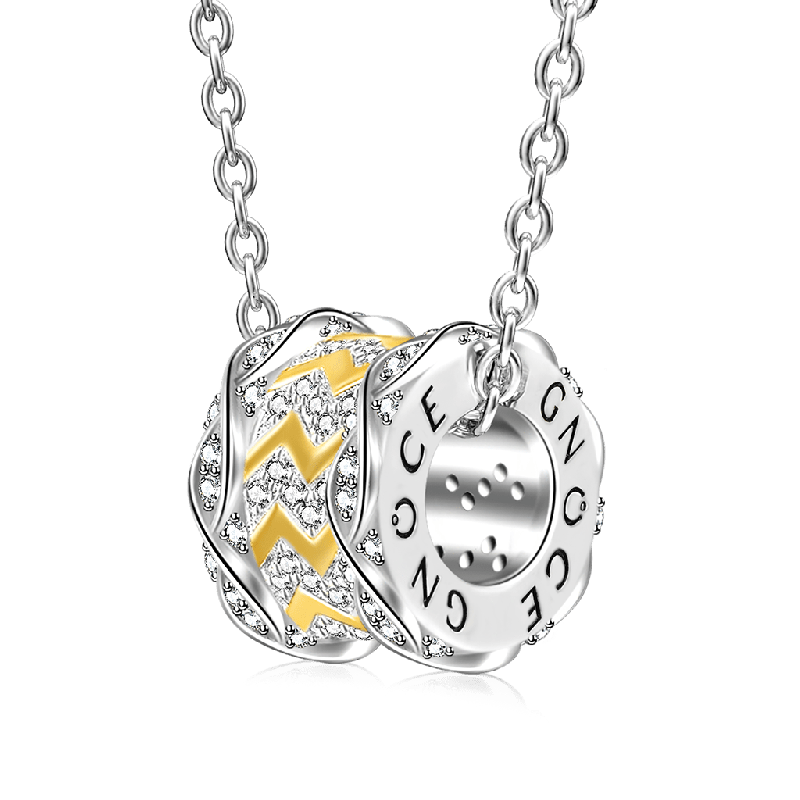 Infinity Wave Pendant Necklace