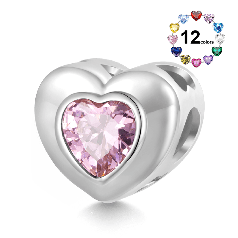 Heart Birthstone Charm