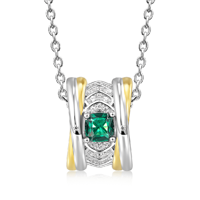 Emerald Gem Pendant Necklace