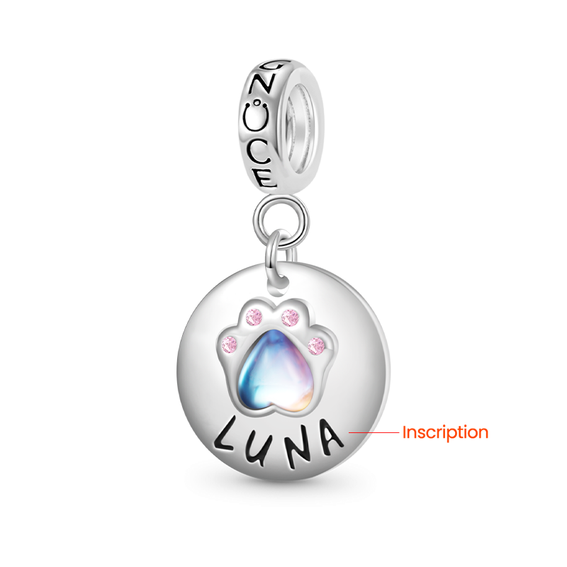 Moonstone Pet Paws Pendant
