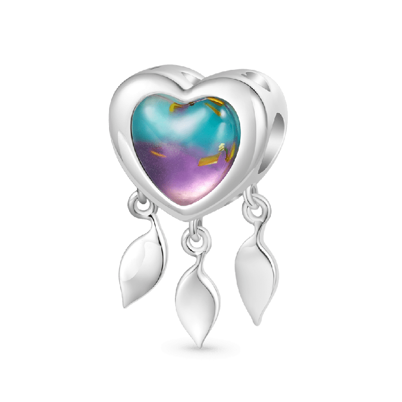 Engravable Heart Dream Catcher Charm