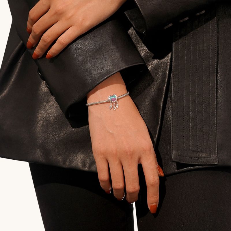 Engravable Heart Dream Catcher Charm