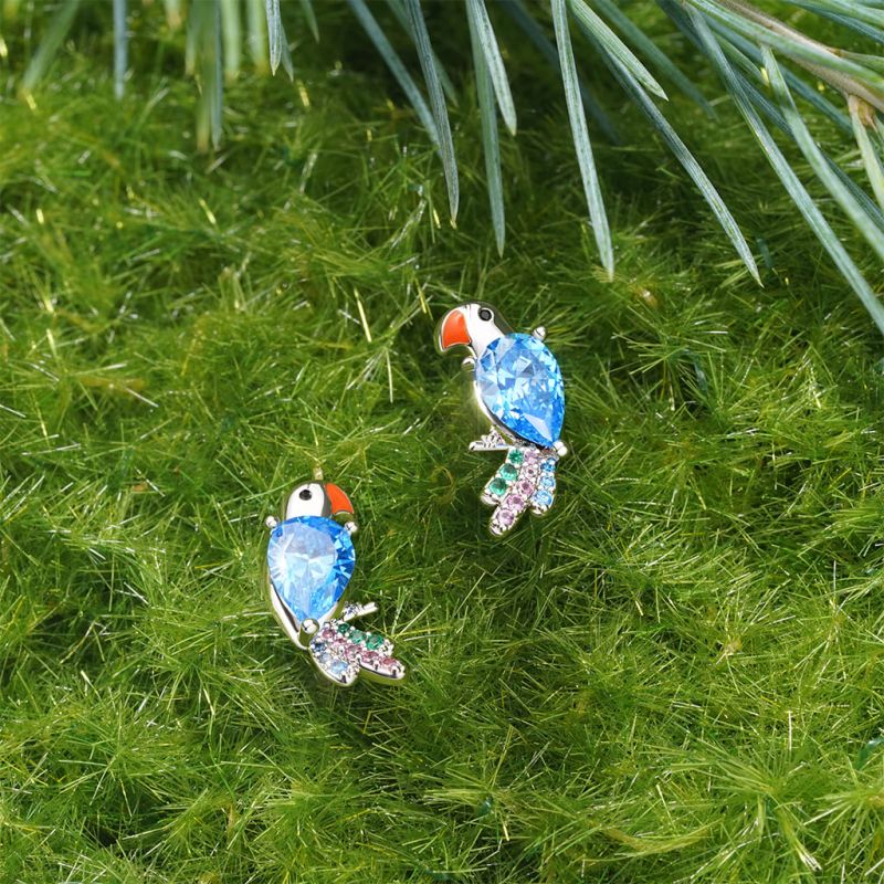 Parrot Stud Earrings