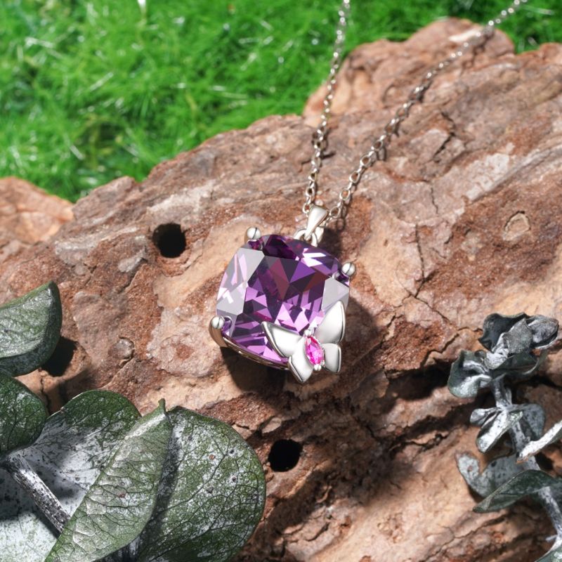 Purple Sugar Cube Necklace