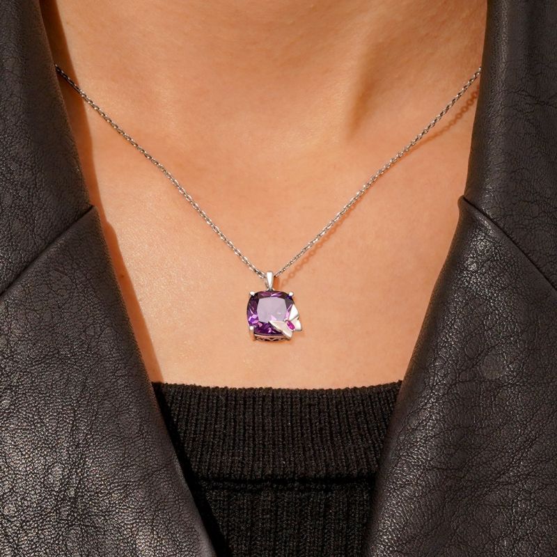 Purple Sugar Cube Necklace