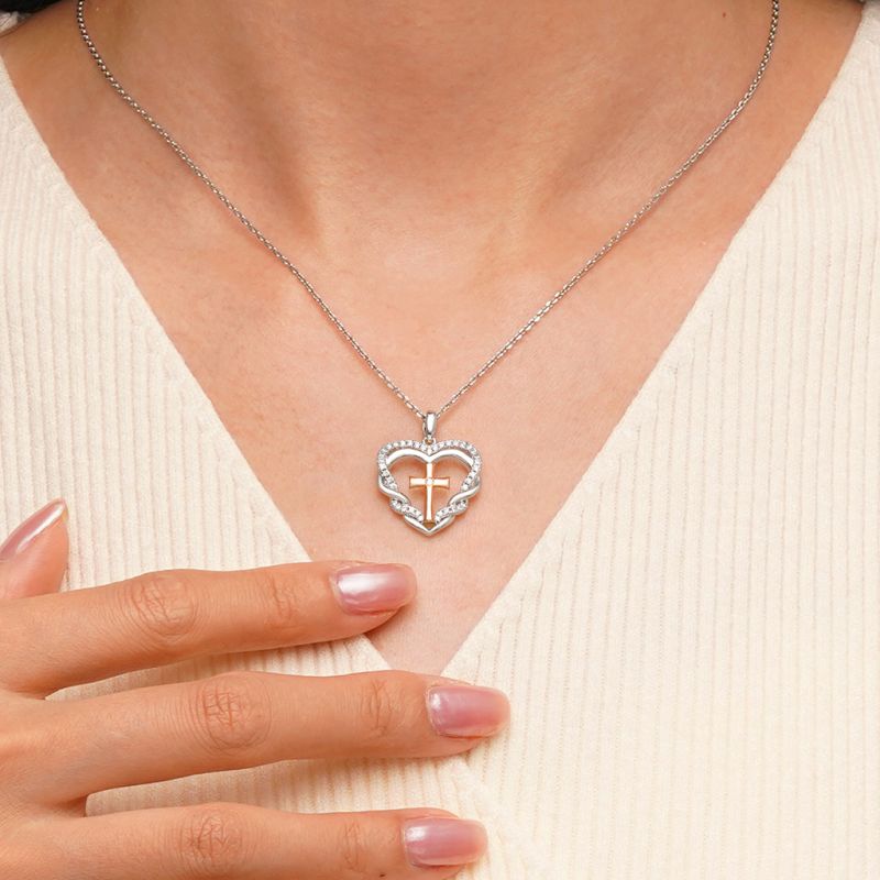 Cross Heart Necklace