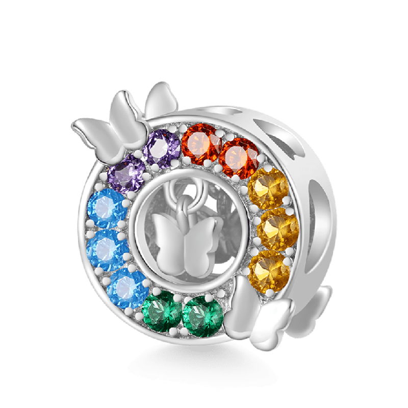 Rainbow Butterfly Charm