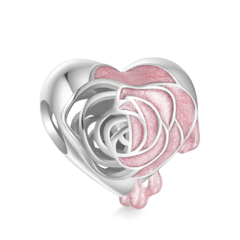 Rose Heart Charm