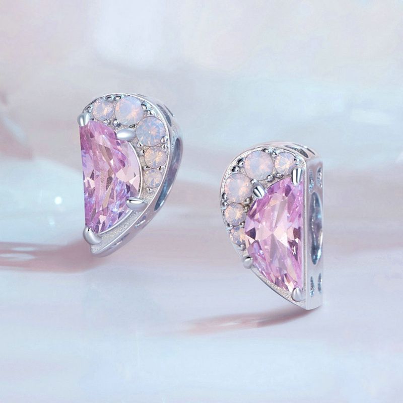 Pink Sisters Heart Charm