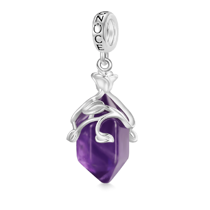 Hexagonal Column Amethyst Pendant