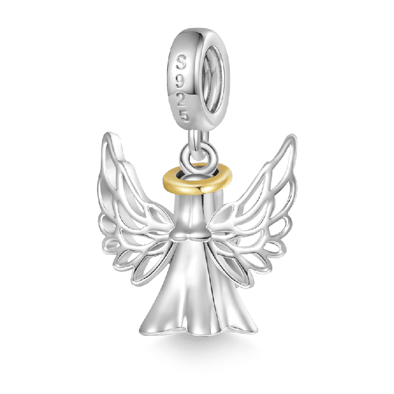 Angel Wings Birthstone Charm