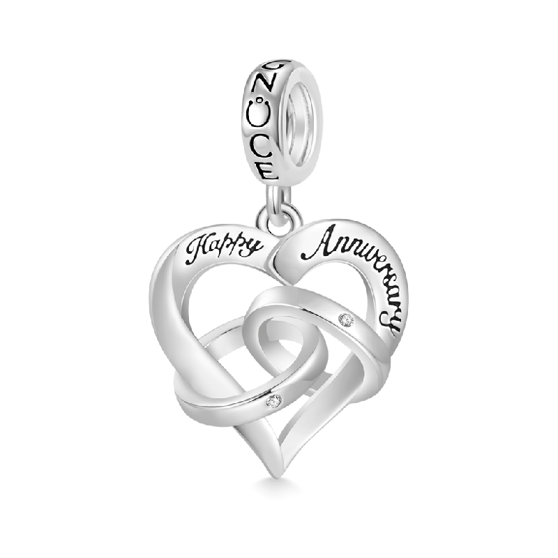 Happy Anniversary Ring Heart Pendant