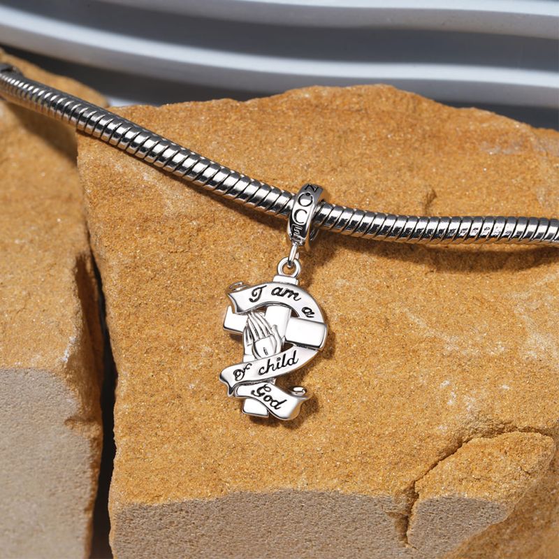 Cross Praying Hands Pendant