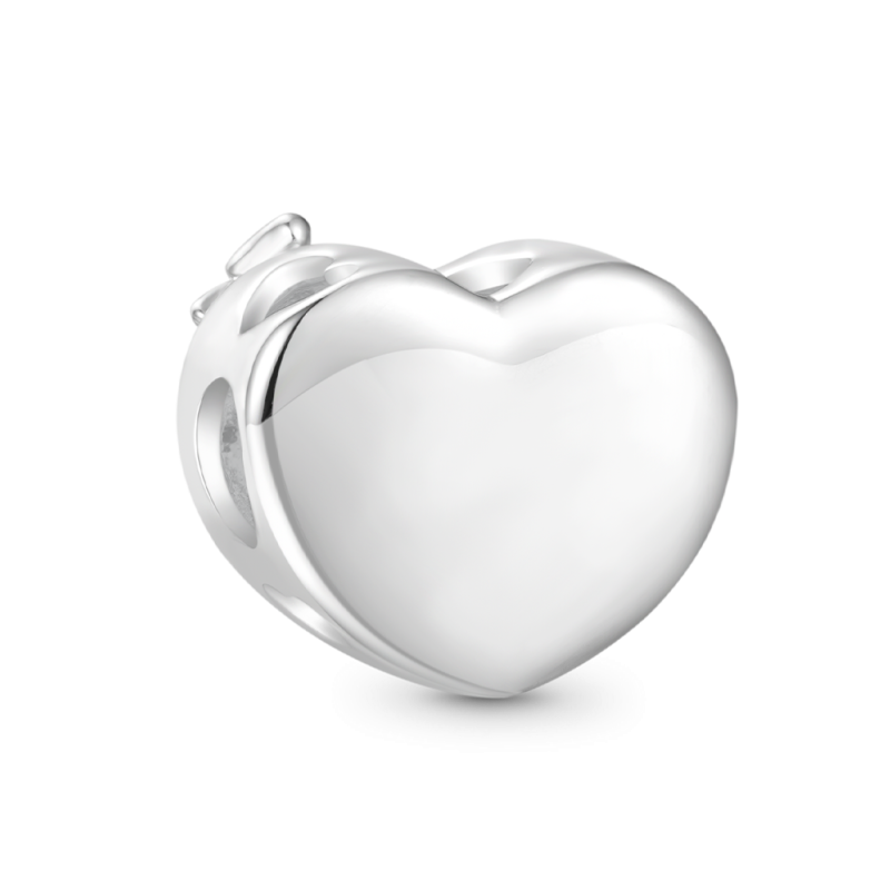 Water Ripple Love Heart Charm