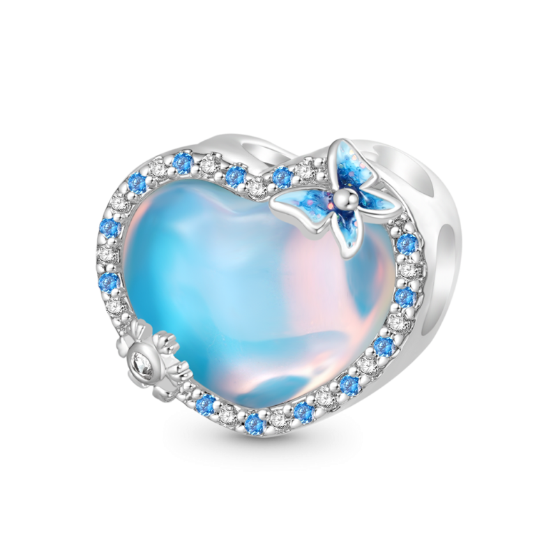 Water Ripple Love Heart Charm