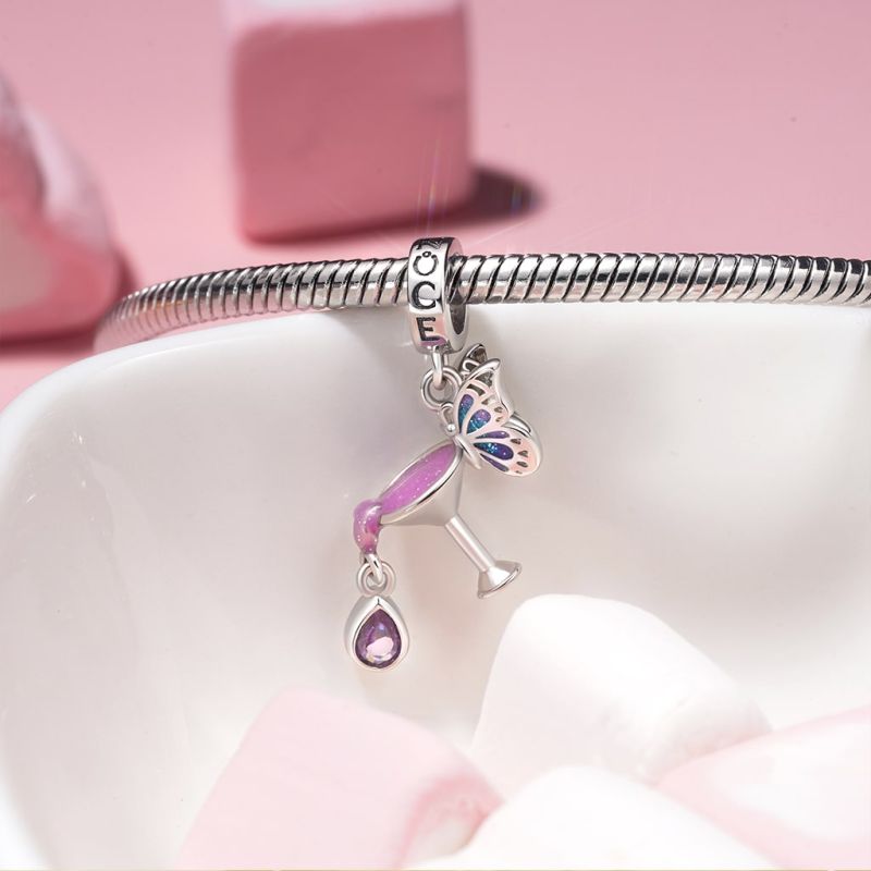 Cocktail Butterfly Pendant