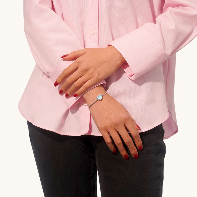 Water Ripple Love Heart Charm