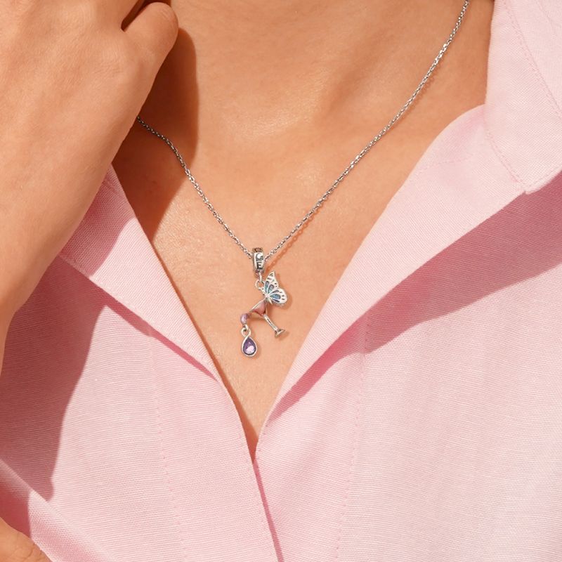 Cocktail Butterfly Pendant