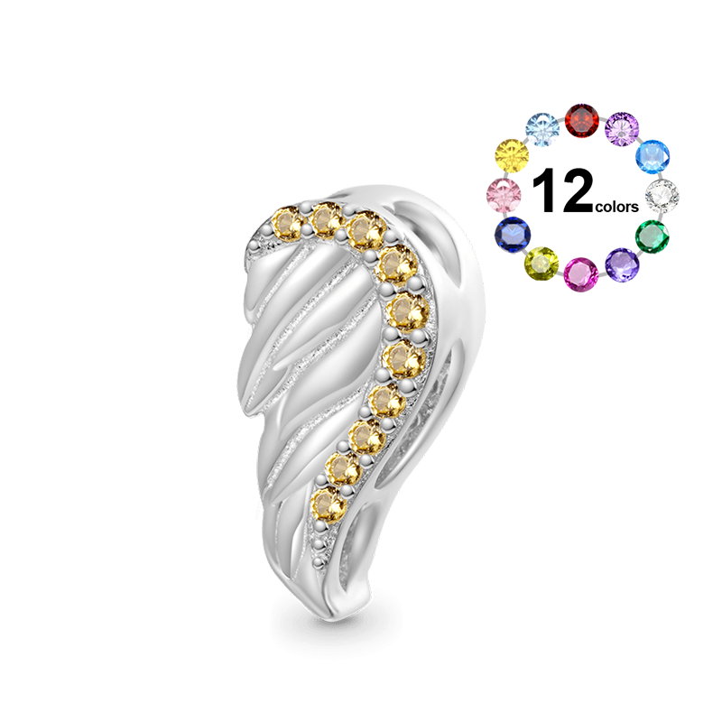 Angel Wings Personalized Charm
