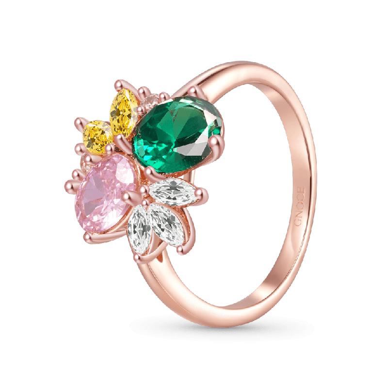 Rose Gold Tone Flower Ring