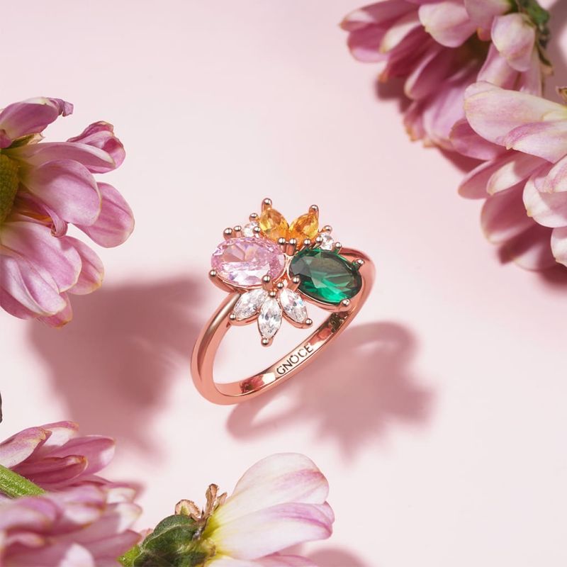 Rose Gold Tone Flower Ring