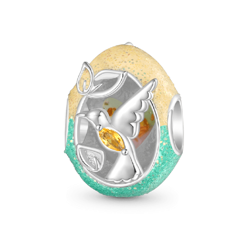 Easter Egg Hummingbird Charm