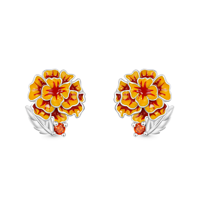Tagetes Erecta Stud Earrings