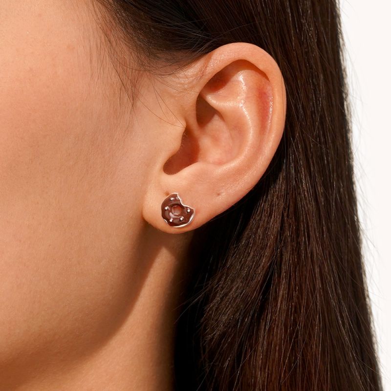 Irregular Donut Stud Earrings