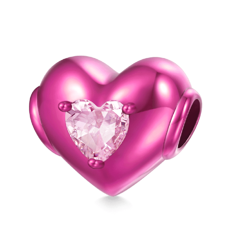 Pink Candy Heart Charm